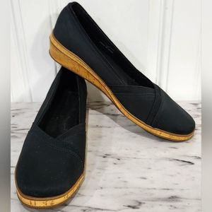 Grasshoppers black cork aedge slip on casual shoes size 11